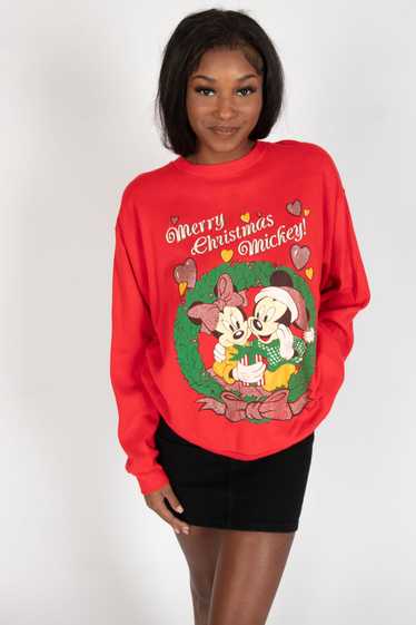 Vintage Mickey & Minnie Christmas Sweatshirt
