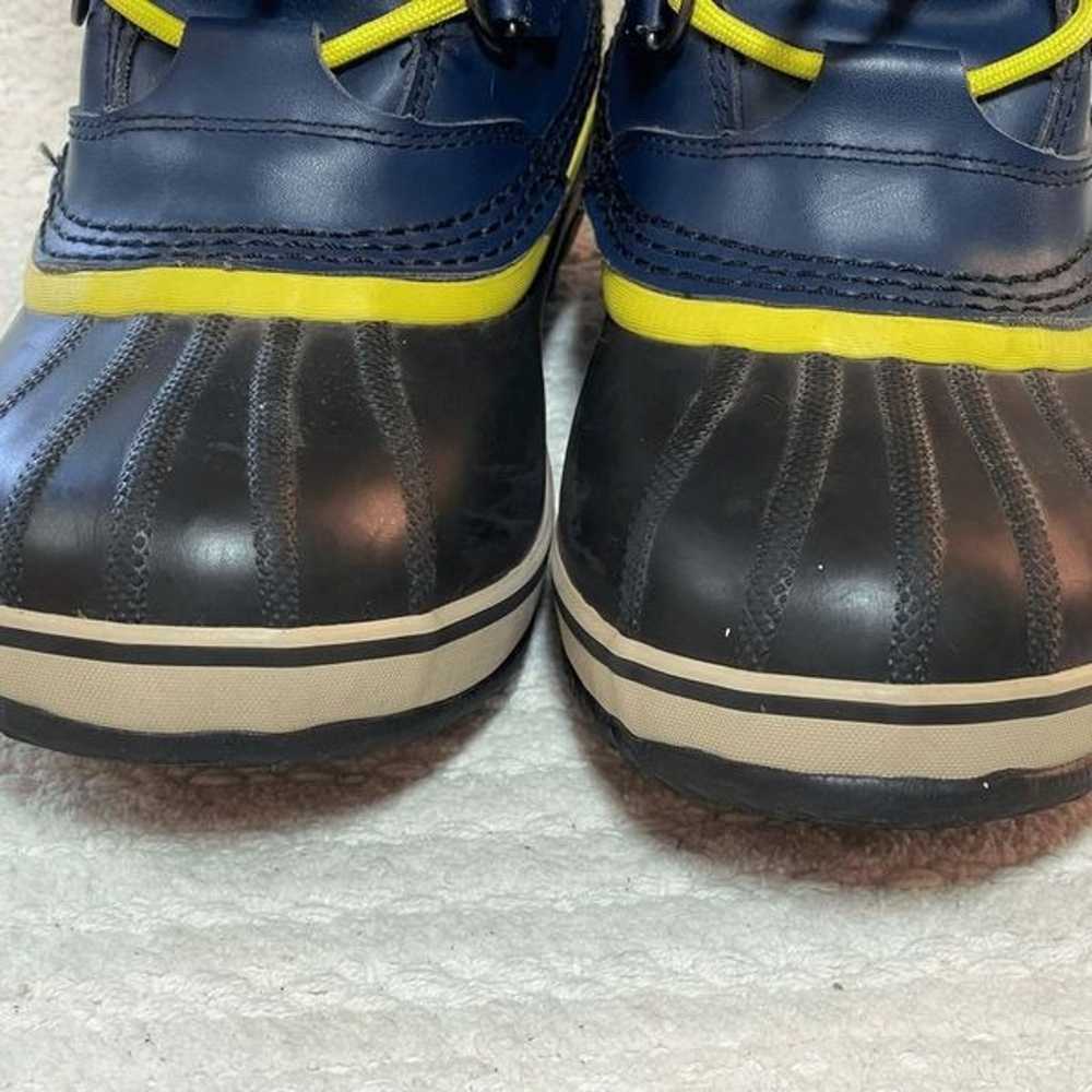 Sorel YOOT PAC NYLON snow boot blue yellow laces … - image 6