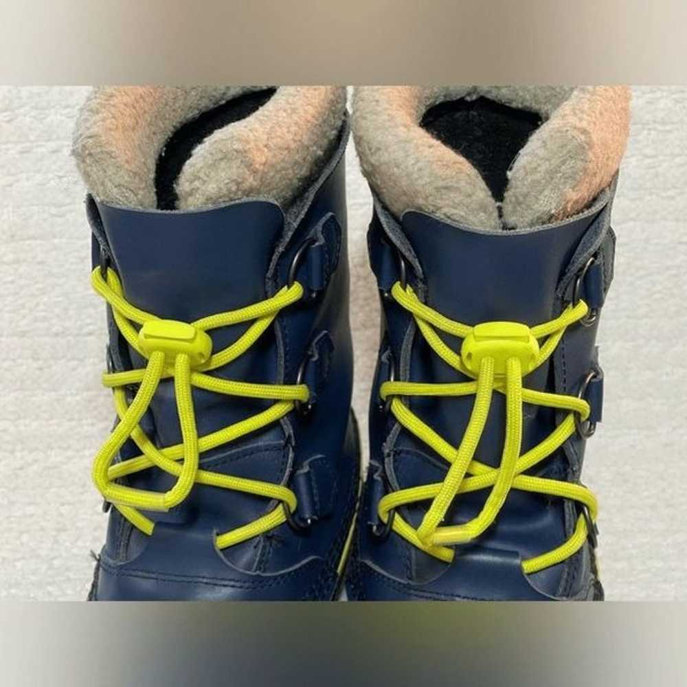 Sorel YOOT PAC NYLON snow boot blue yellow laces … - image 7