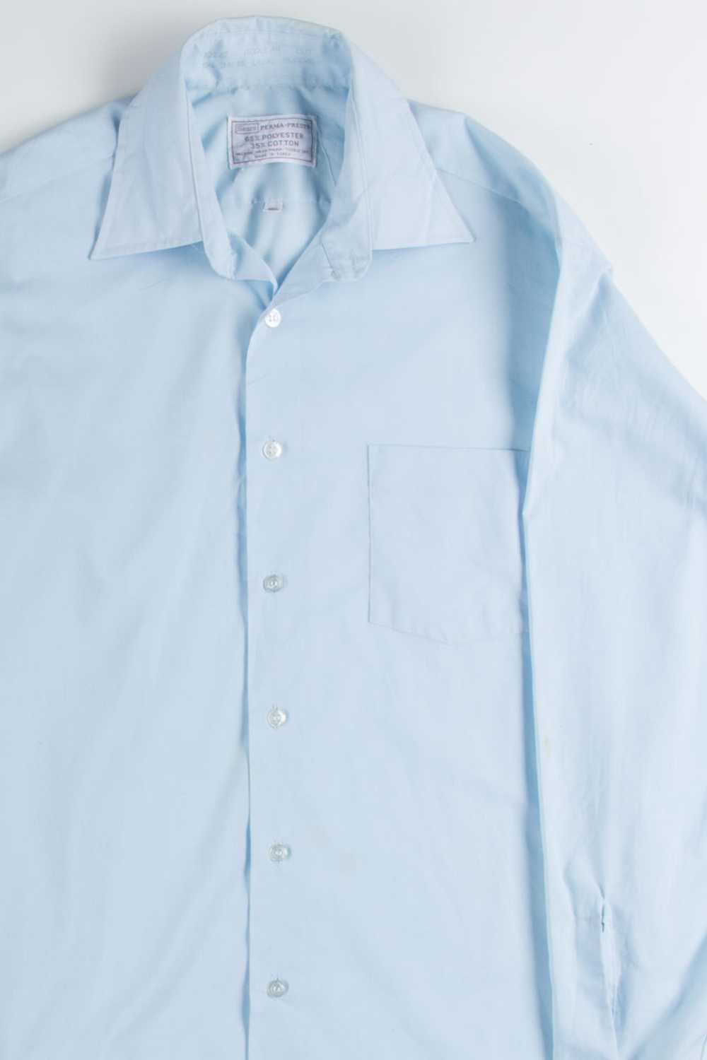 Vintage Light Blue Button Up Shirt - image 5