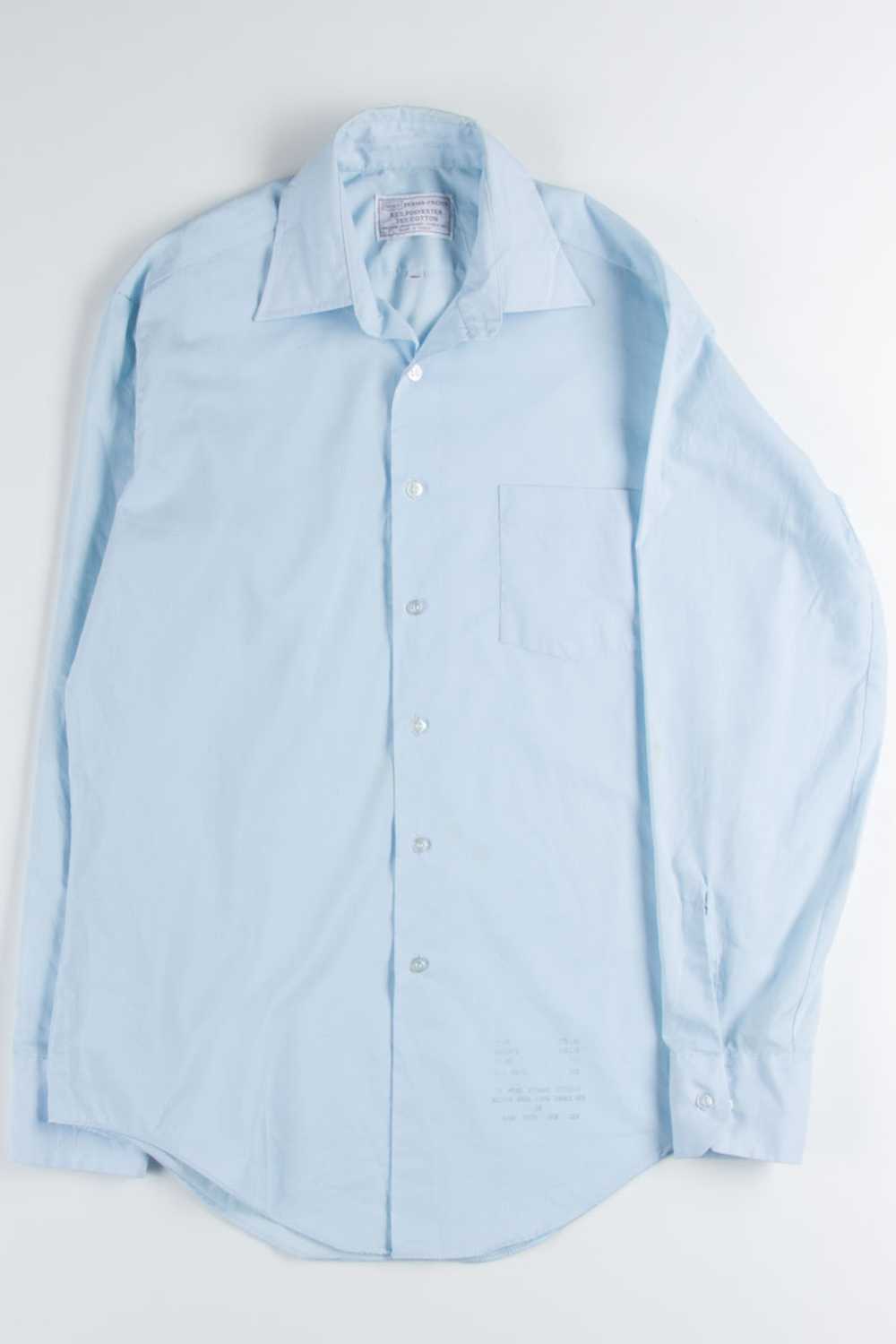 Vintage Light Blue Button Up Shirt - image 6