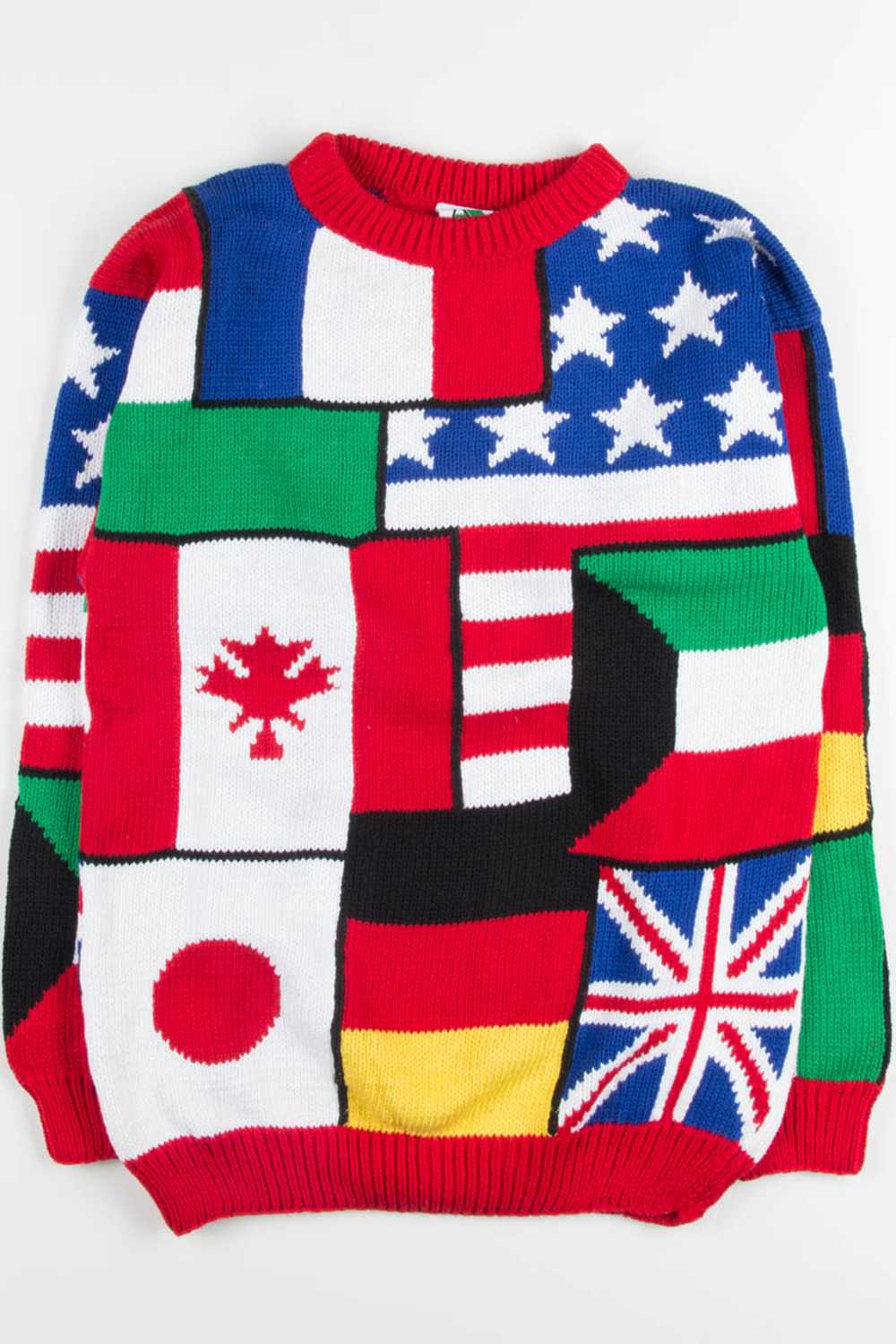 Vintage Flag Collage Sweater 3 - image 1