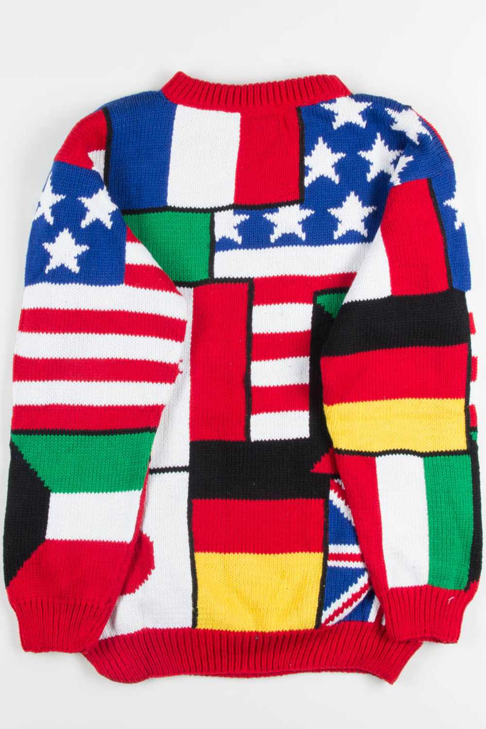 Vintage Flag Collage Sweater 3 - image 2