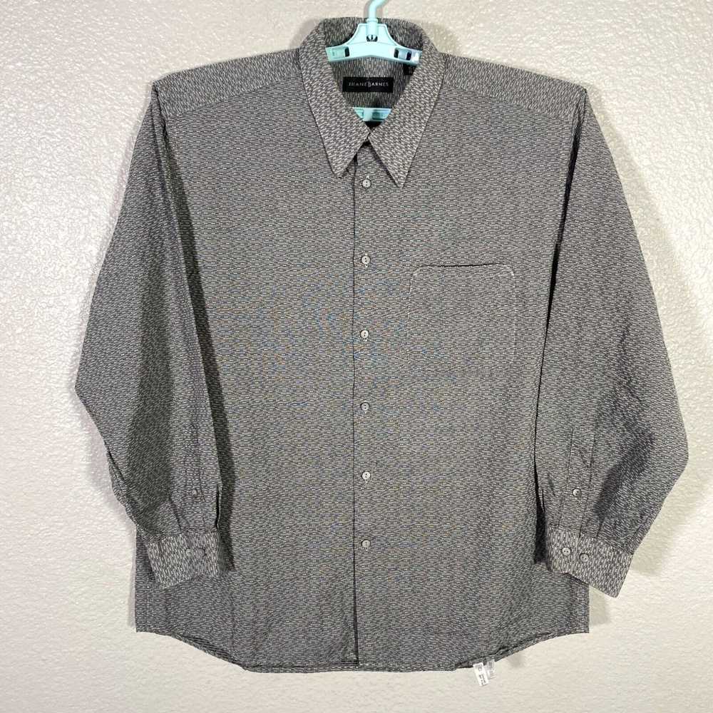 Vintage Jhane Barnes Shirt Mens XL Gray Button Do… - image 1