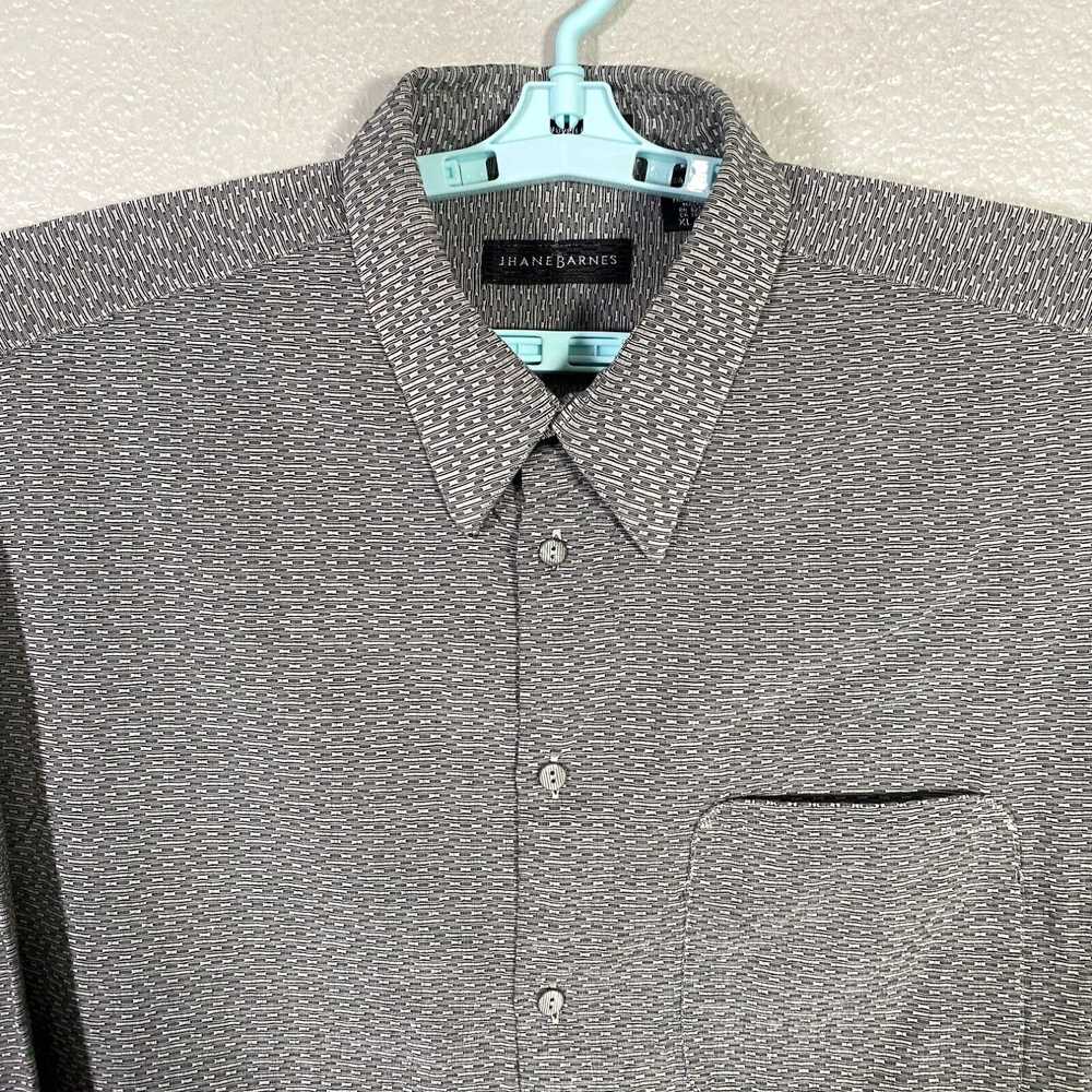 Vintage Jhane Barnes Shirt Mens XL Gray Button Do… - image 2