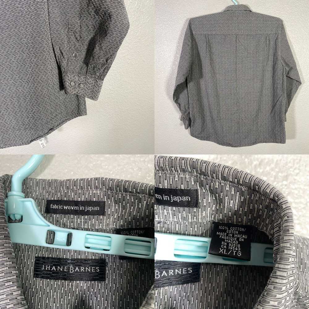 Vintage Jhane Barnes Shirt Mens XL Gray Button Do… - image 4