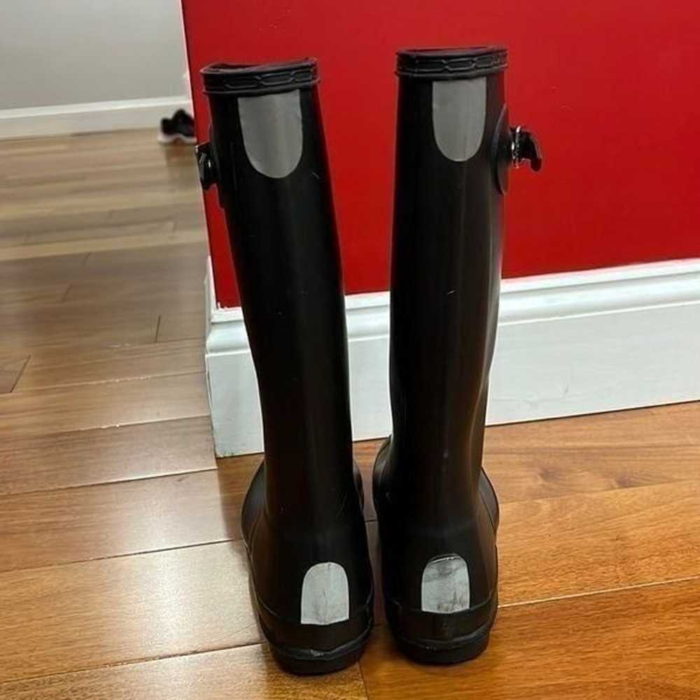 Hunter black tall rain boots size 37 US 6 - image 5