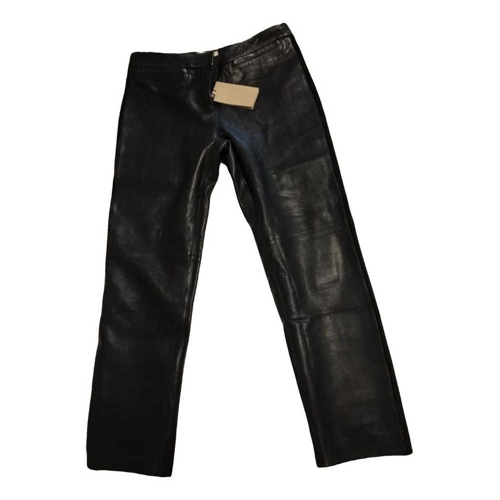 Burberry Leather straight pants - image 1