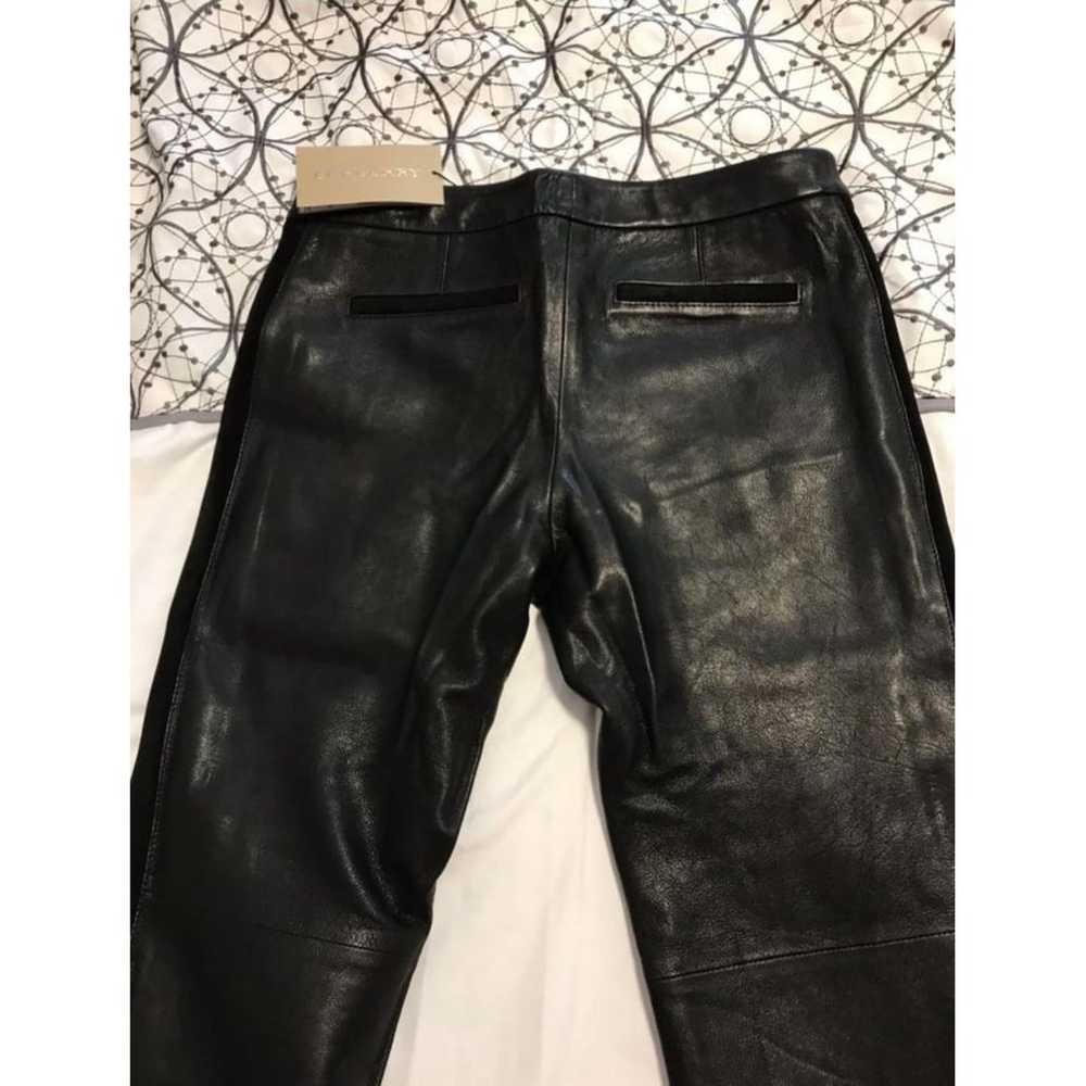 Burberry Leather straight pants - image 2