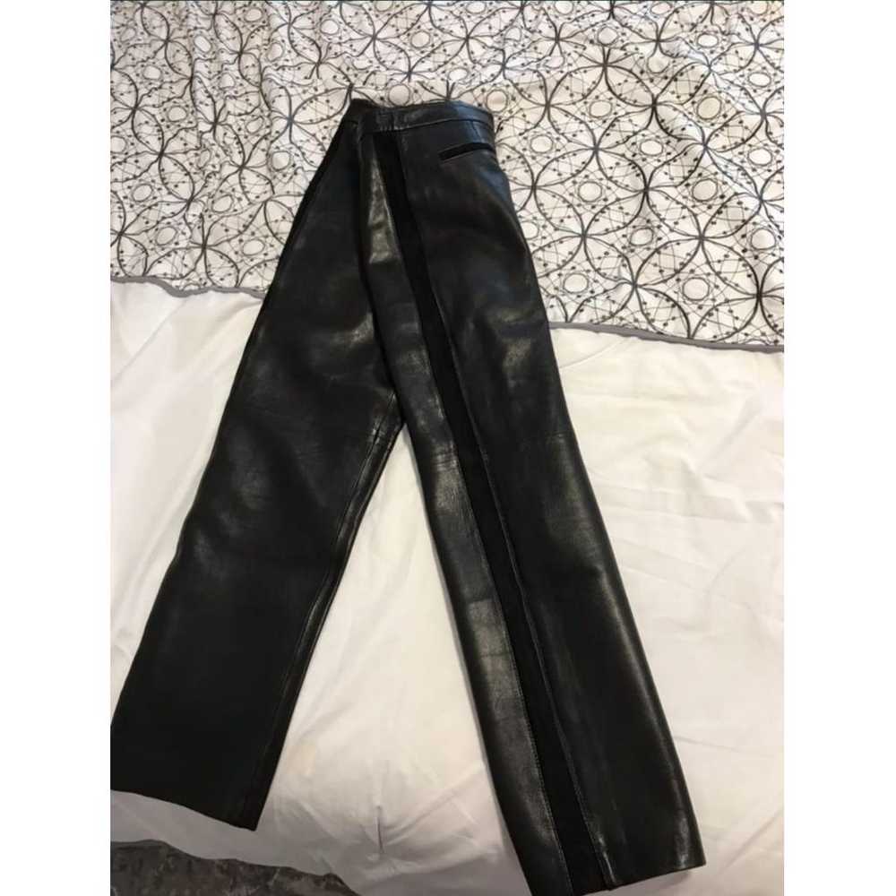 Burberry Leather straight pants - image 3