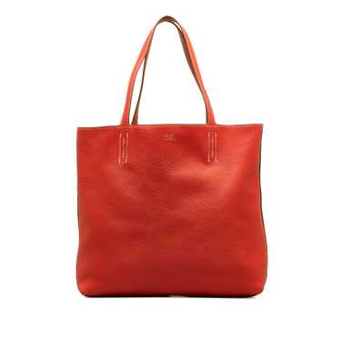 Red Hermes Clemence Double Sens 36 Tote Bag - image 1