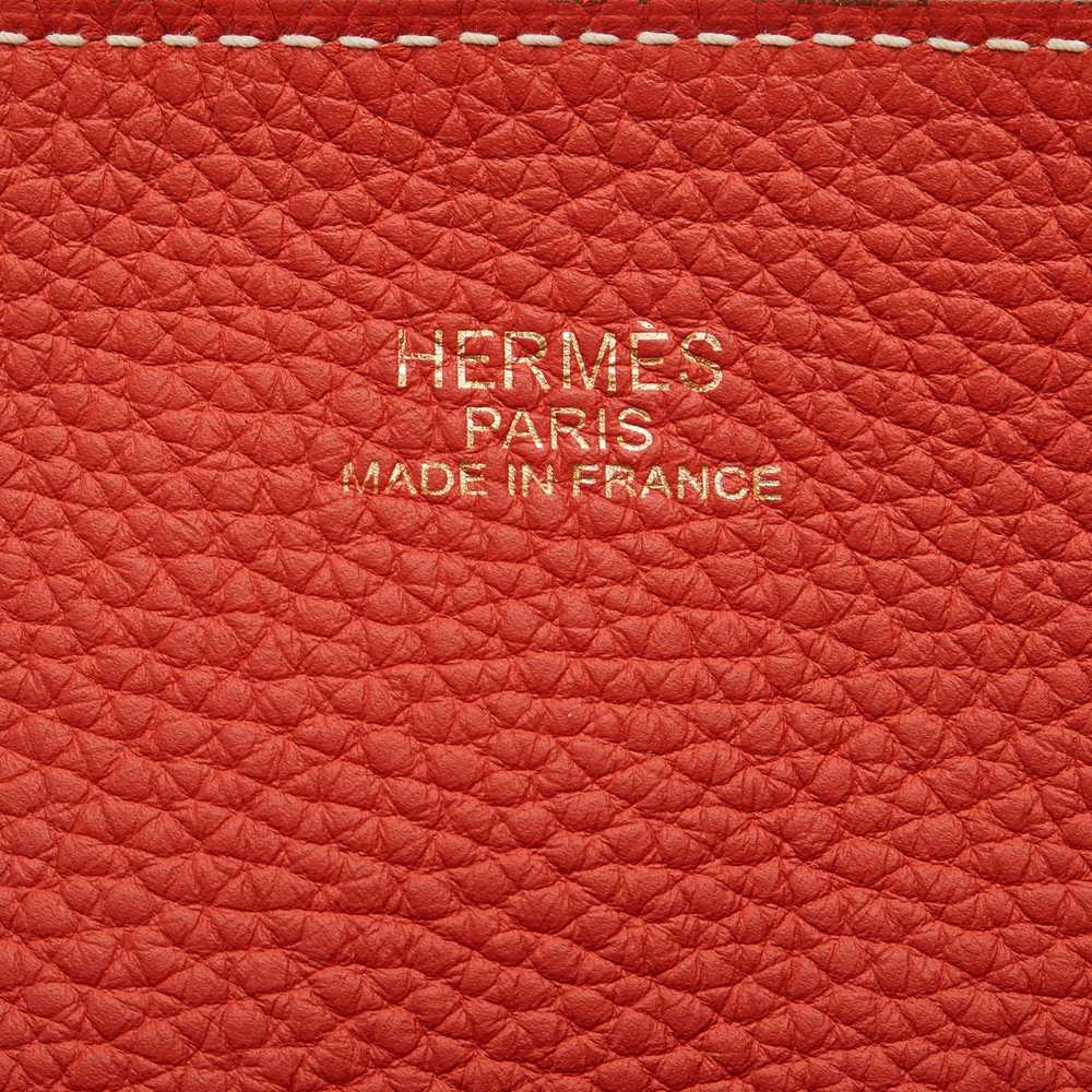 Red Hermes Clemence Double Sens 36 Tote Bag - image 5