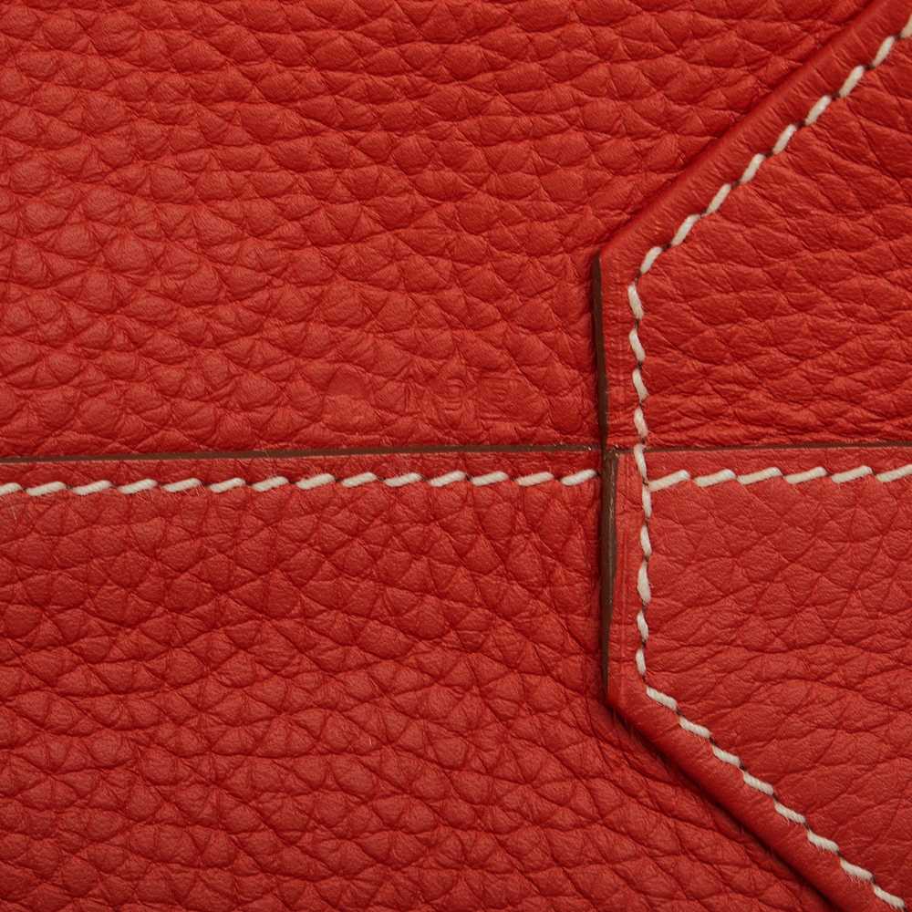 Red Hermes Clemence Double Sens 36 Tote Bag - image 6