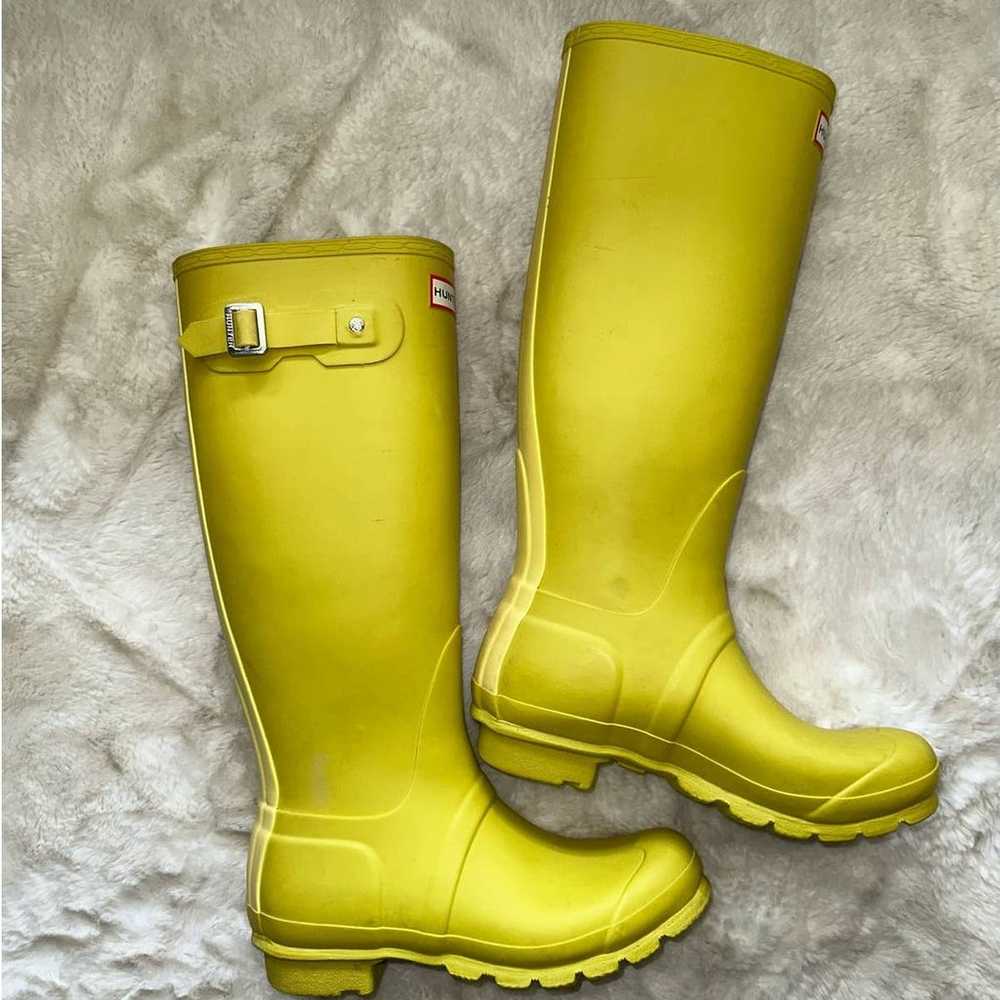 Hunter Original Tall Rain Boots in Yellow Women's… - image 4