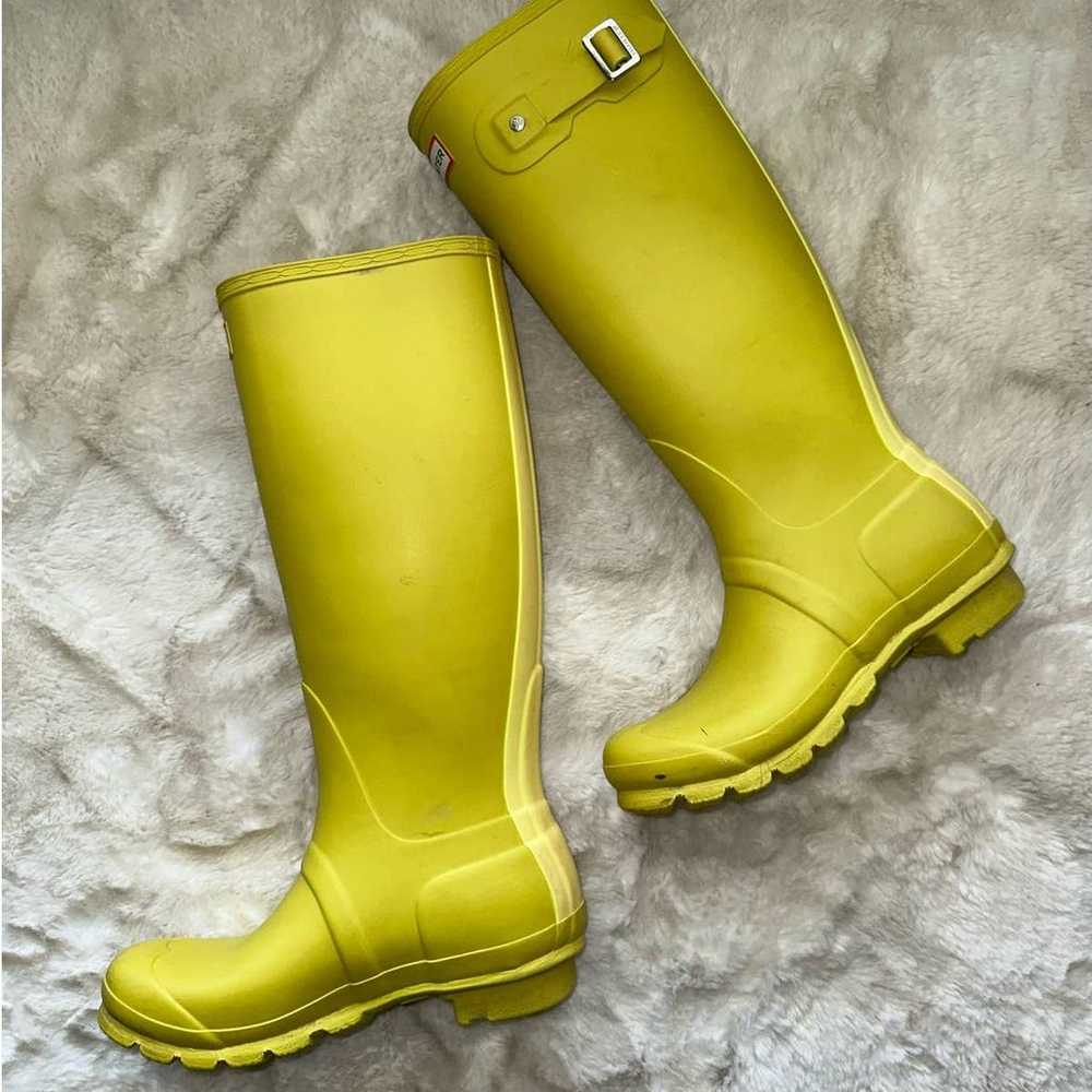 Hunter Original Tall Rain Boots in Yellow Women's… - image 5