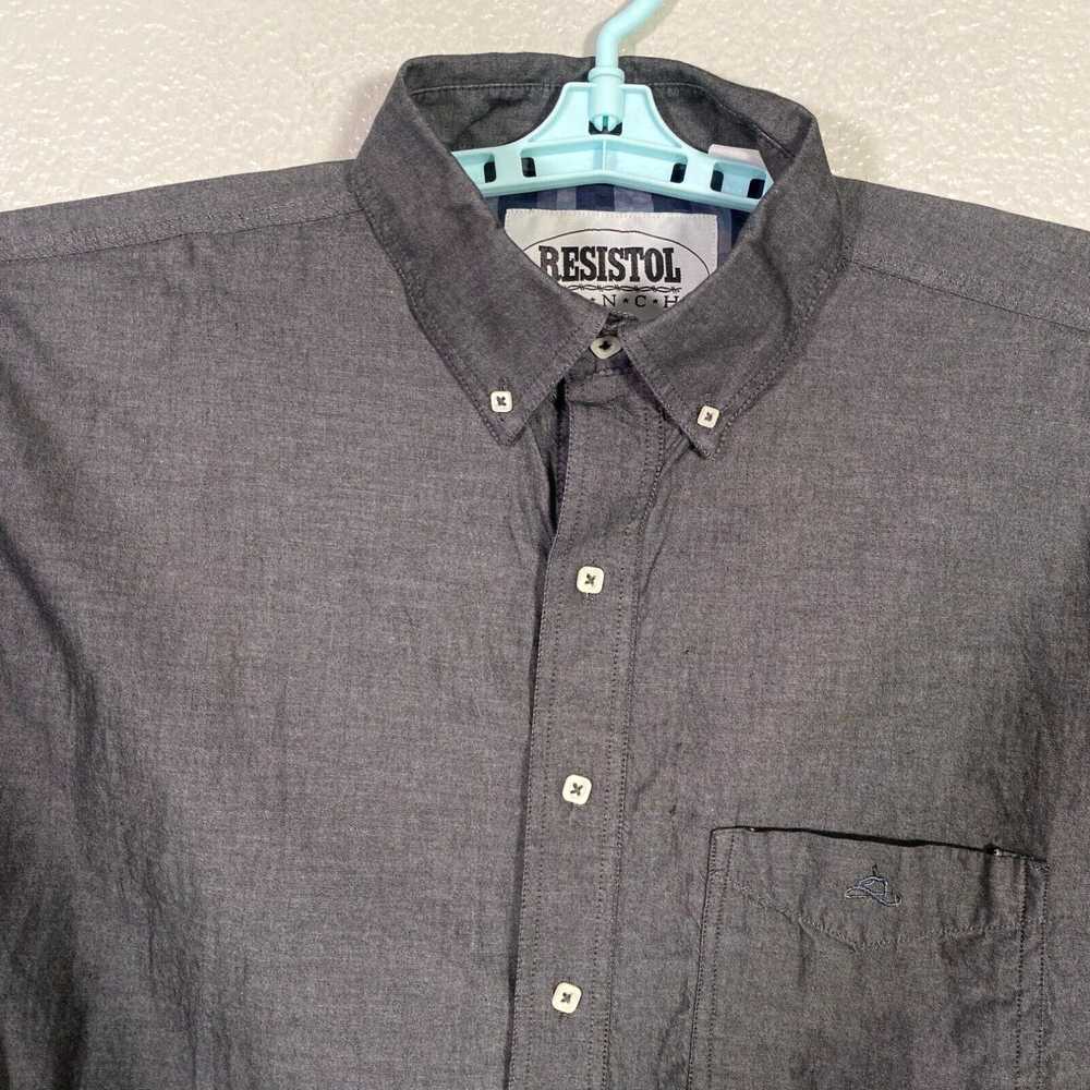 Vintage Resistol Shirt Mens 2XL Gray Button Down … - image 2