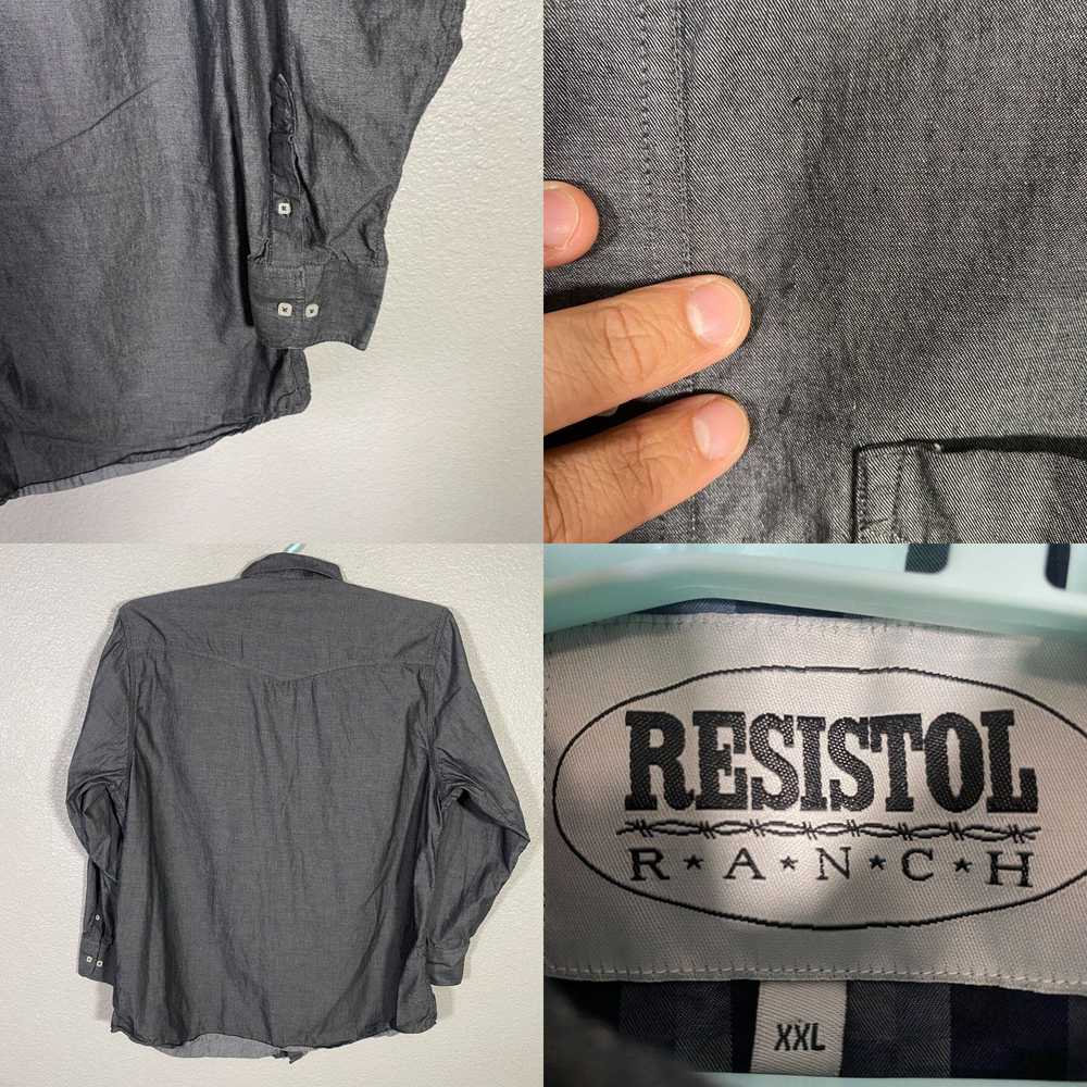 Vintage Resistol Shirt Mens 2XL Gray Button Down … - image 4