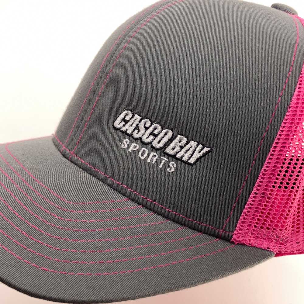 Casco Bay Sports Maine Gray Pink Trucker Hat - image 2