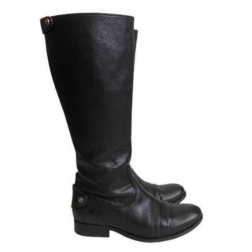 Frye Melissa Button Back Zip Black Leather  Boots… - image 2