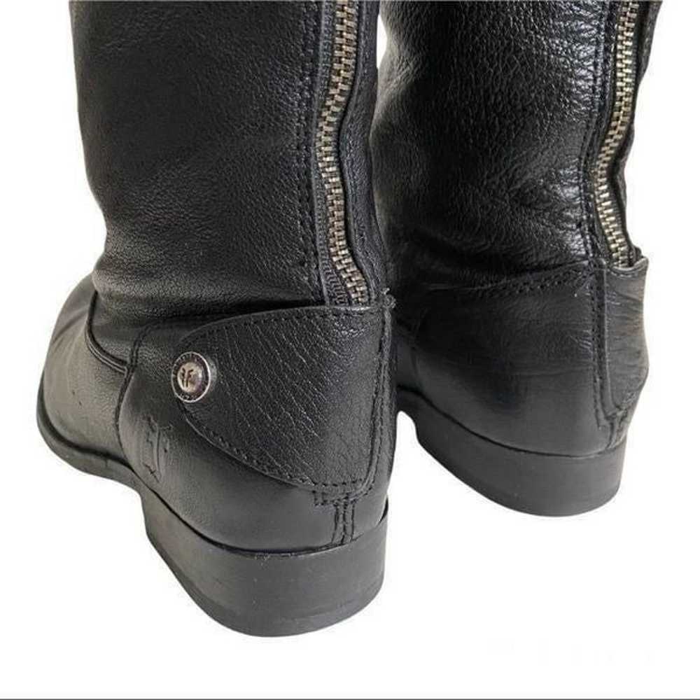 Frye Melissa Button Back Zip Black Leather  Boots… - image 7