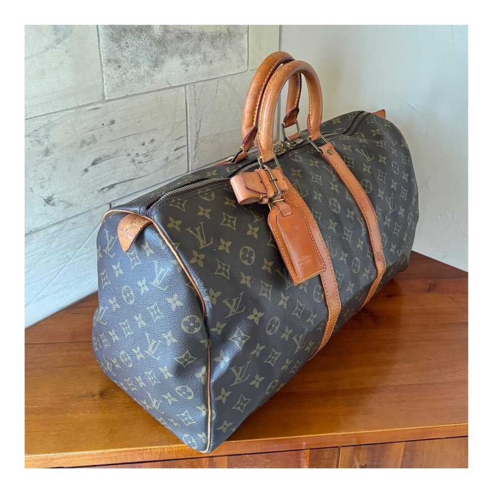 Louis Vuitton Keepall leather travel bag - image 5