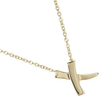TIFFANY&Co. Kiss Necklace K18 YG Yellow Gold Appr… - image 1