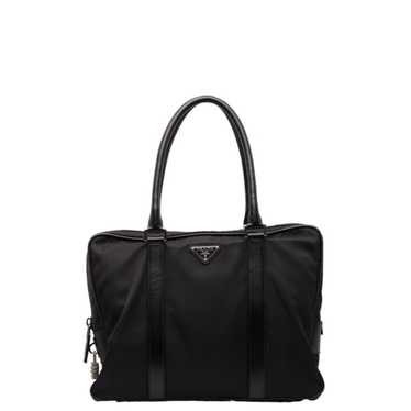 PRADA Saffiano Triangle Plate Bag Handbag VA0661 … - image 1