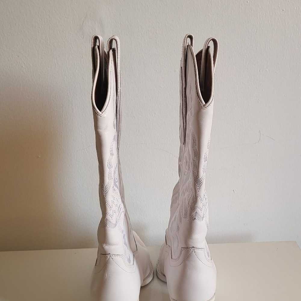 Jeffrey Campbell Dagget Western Boots White Leath… - image 4