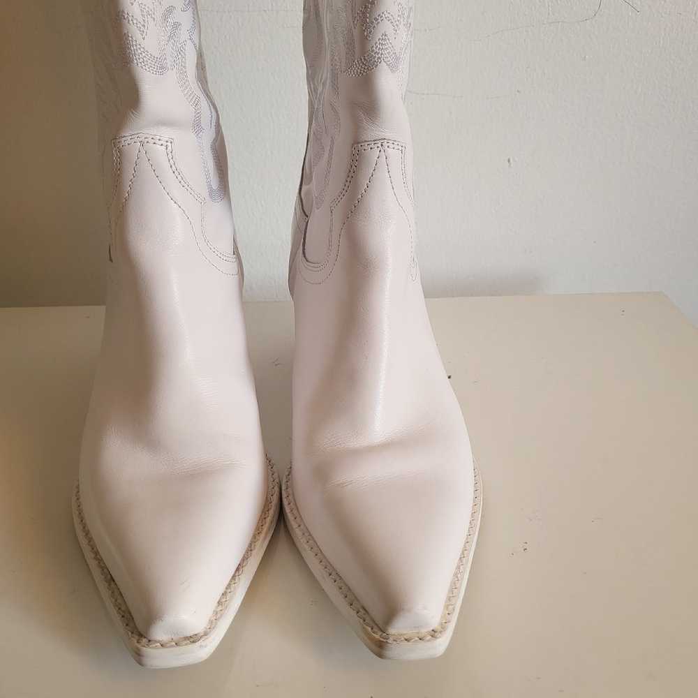 Jeffrey Campbell Dagget Western Boots White Leath… - image 6