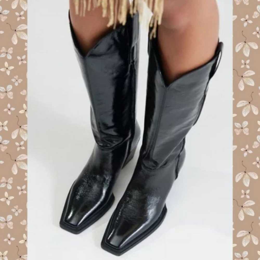 Vagabond Alina Patent Leather Western Boot - image 1