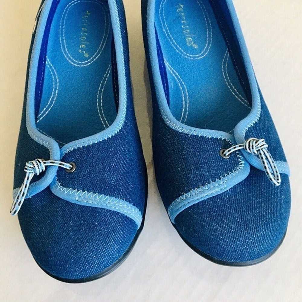 Terrasoles Blue Slip On Women's Flats Shoes Size … - image 2