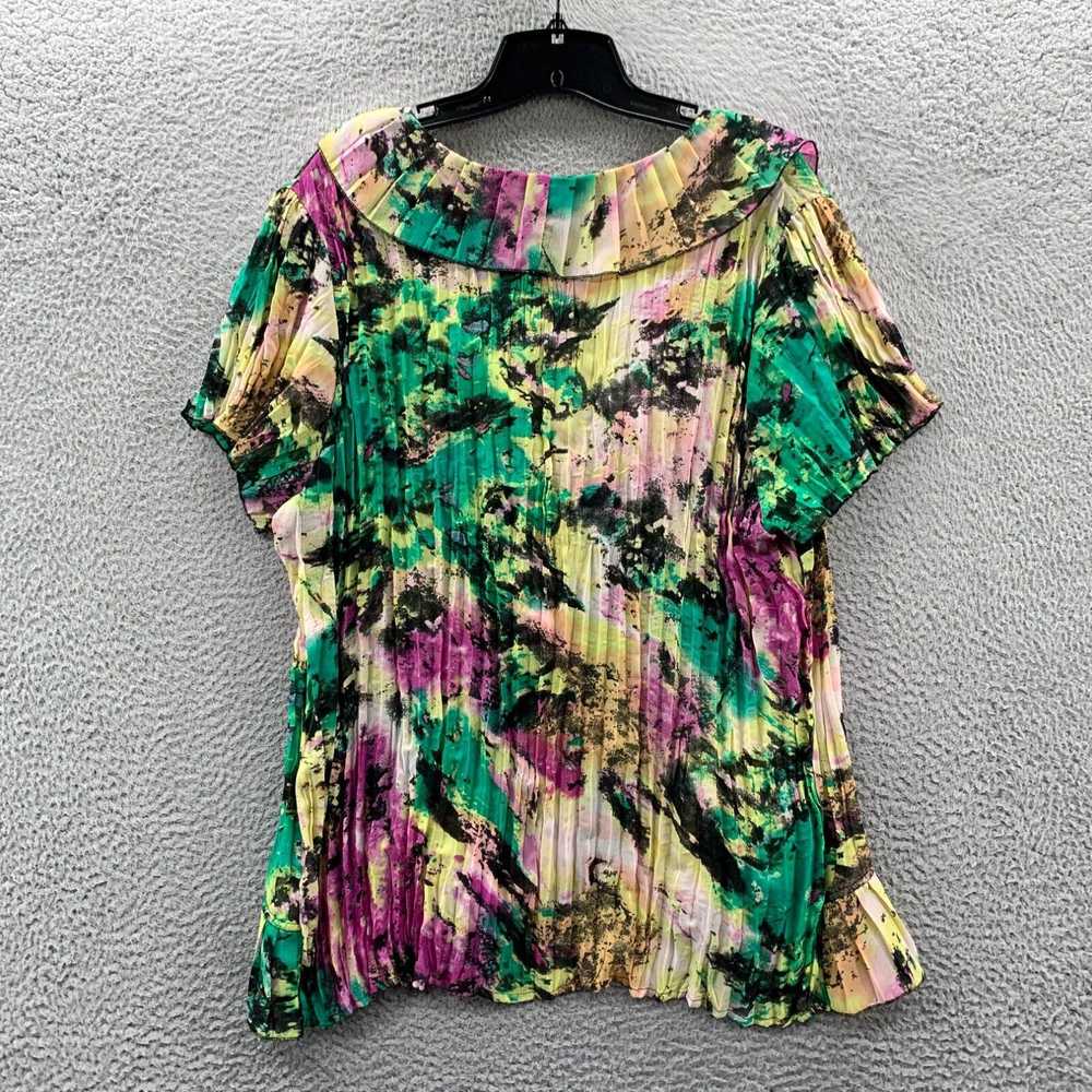 Vintage NOTATIONS Blouse Womens 3X Top Short Slee… - image 2