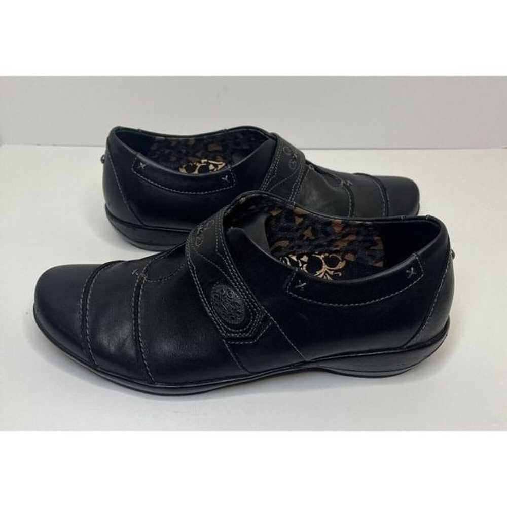 Aetrex Loafers Black Leather Embroidered Women’s … - image 2