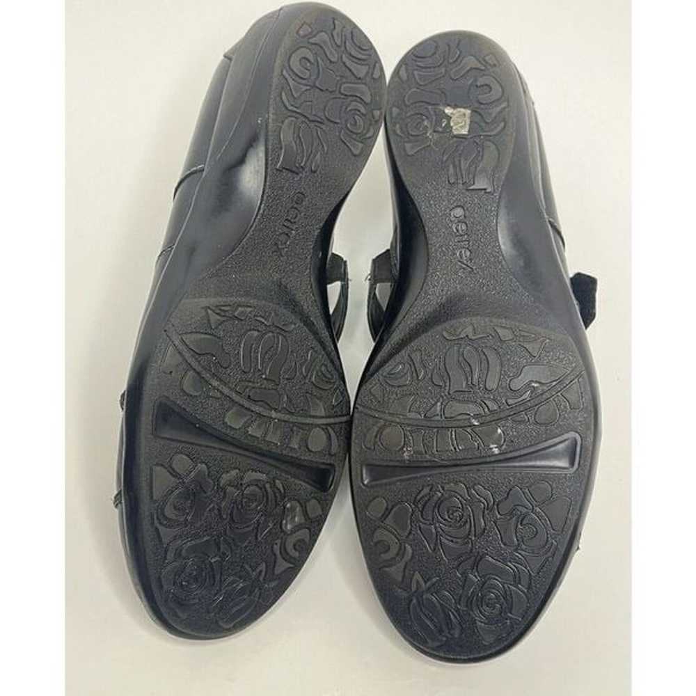 Aetrex Loafers Black Leather Embroidered Women’s … - image 9