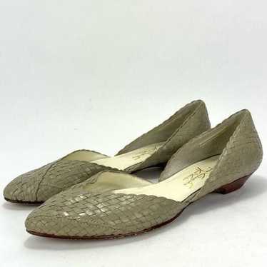 Vintage Gloria Vanderbilt Women's Grey Weave Point
