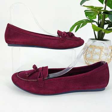 Crocs Women’s Lina Burgundy Suede Loafer Shoes Siz