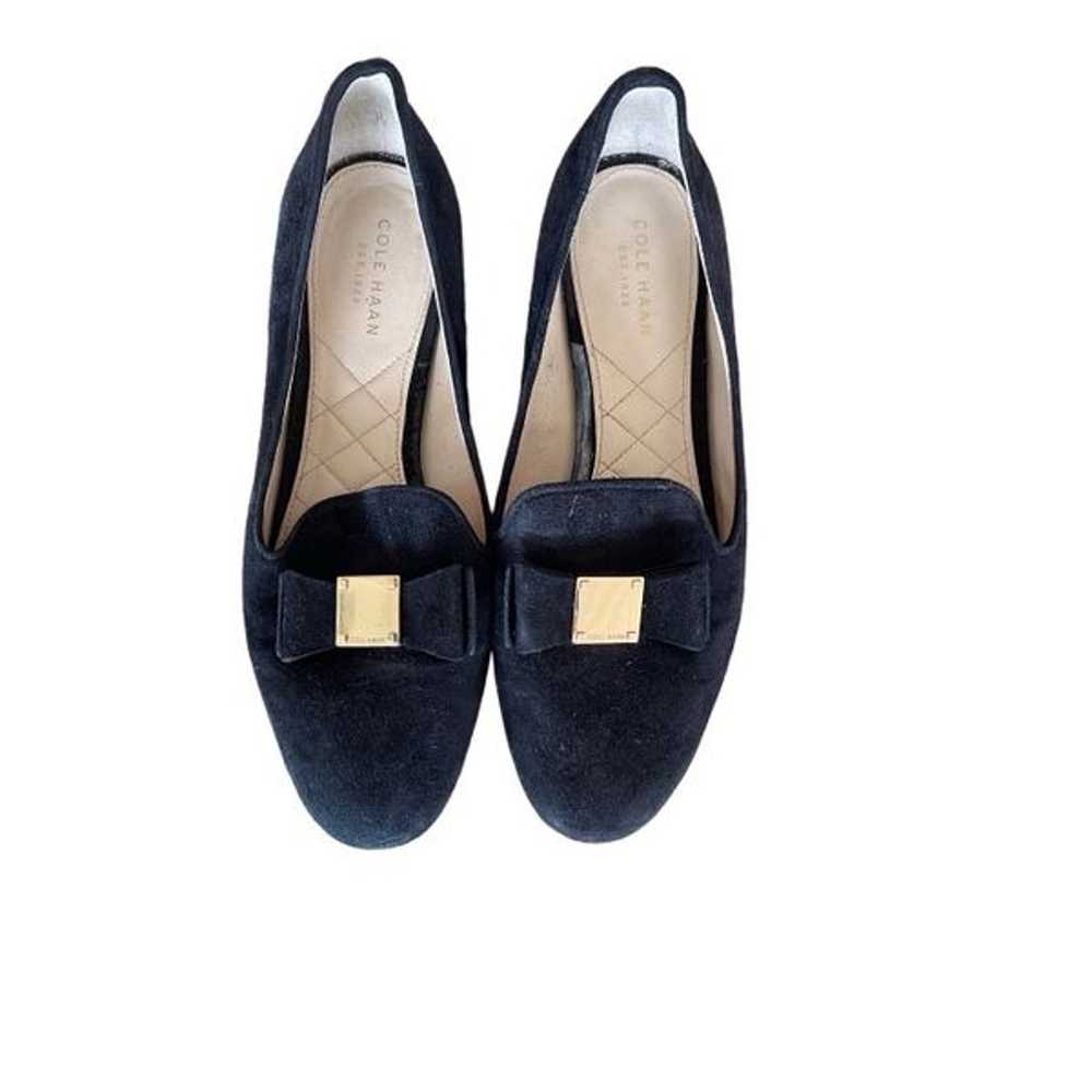 Cole Haan Womens Black Leather Slip On Almond Toe… - image 2