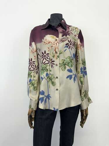 GUCCI ヴィンテージ 花柄オープンカラーシャツ&タンクトップ２枚セット 2001AW Gucci by Tom Ford Japanese Pattern Pullover Silk