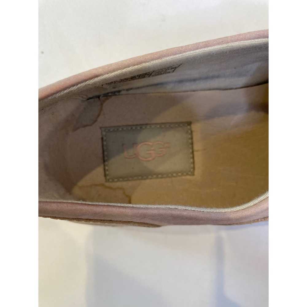 Ugg Pink “Adley” Leather Flat Slip Ons Sz 7.5 - image 6