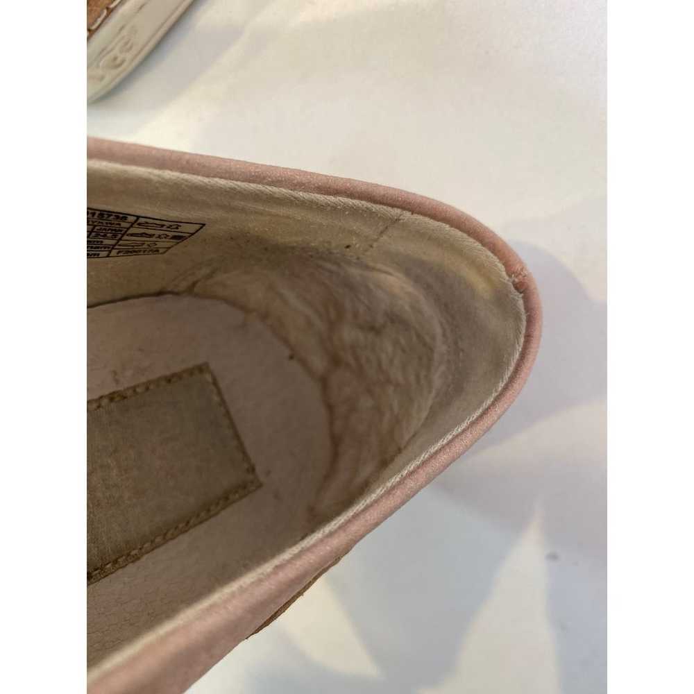 Ugg Pink “Adley” Leather Flat Slip Ons Sz 7.5 - image 8
