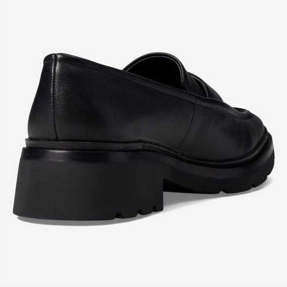 New Vince Robin Black Leather Loafer platform hee… - image 5