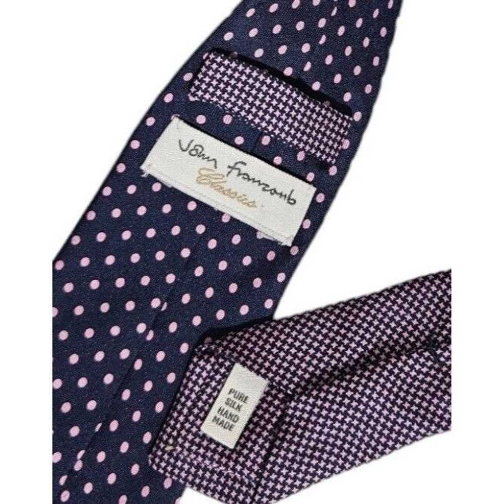 Designer VOHN FANCONB XL Polka Dot Slim Tie HMADE… - image 4