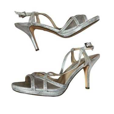 Nina Blossom Crystal Embellished Sandal Heels
