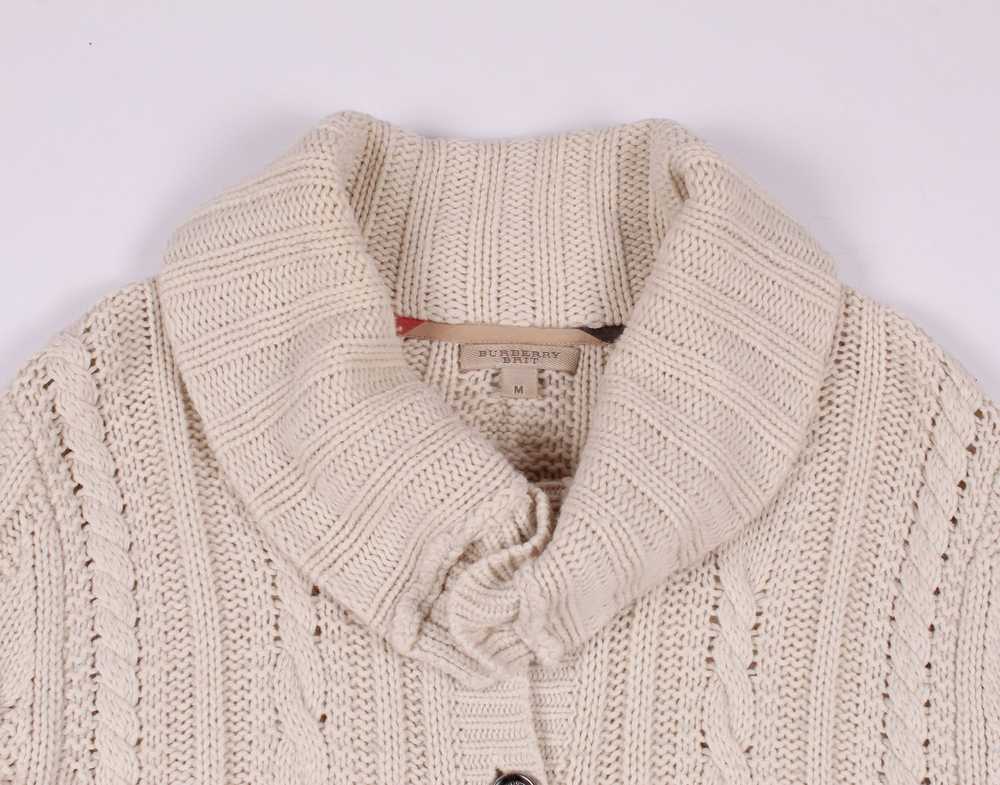 Burberry Burberry Wool Cashmere Cable Knit Cardig… - image 2