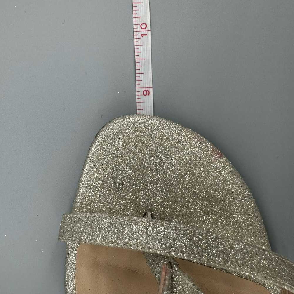 Stuart Weitzman Align 95 Glitter Sandal Gold Size… - image 7