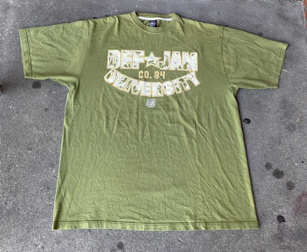 Vintage VTG Def Jam University T-Shirt Green Sout… - image 1