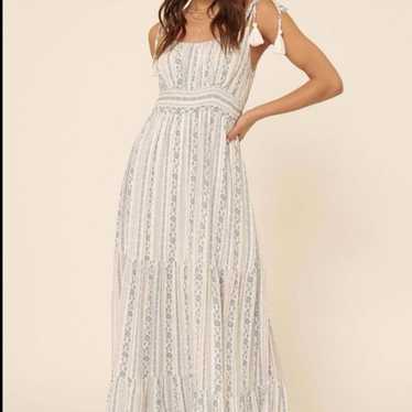 Wonderful Day Floral-Stripe Tiered Maxi Dress - image 1