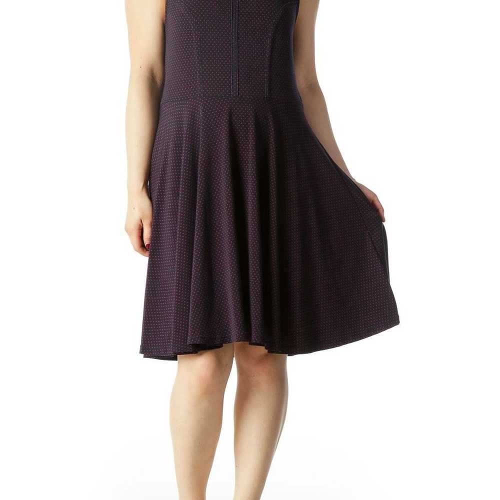 FREE PEOPLE Navy and Red Polka-Dot Skater Dress - image 3