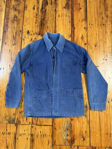 Vintage Light blue Denim French Chore Jacket Faded