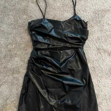 Zara cut out leather dress